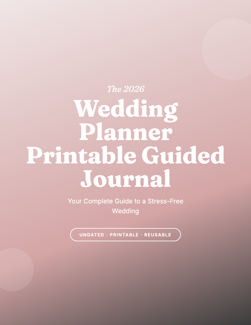 The 2026 Wedding Planner Printable Guided Journal