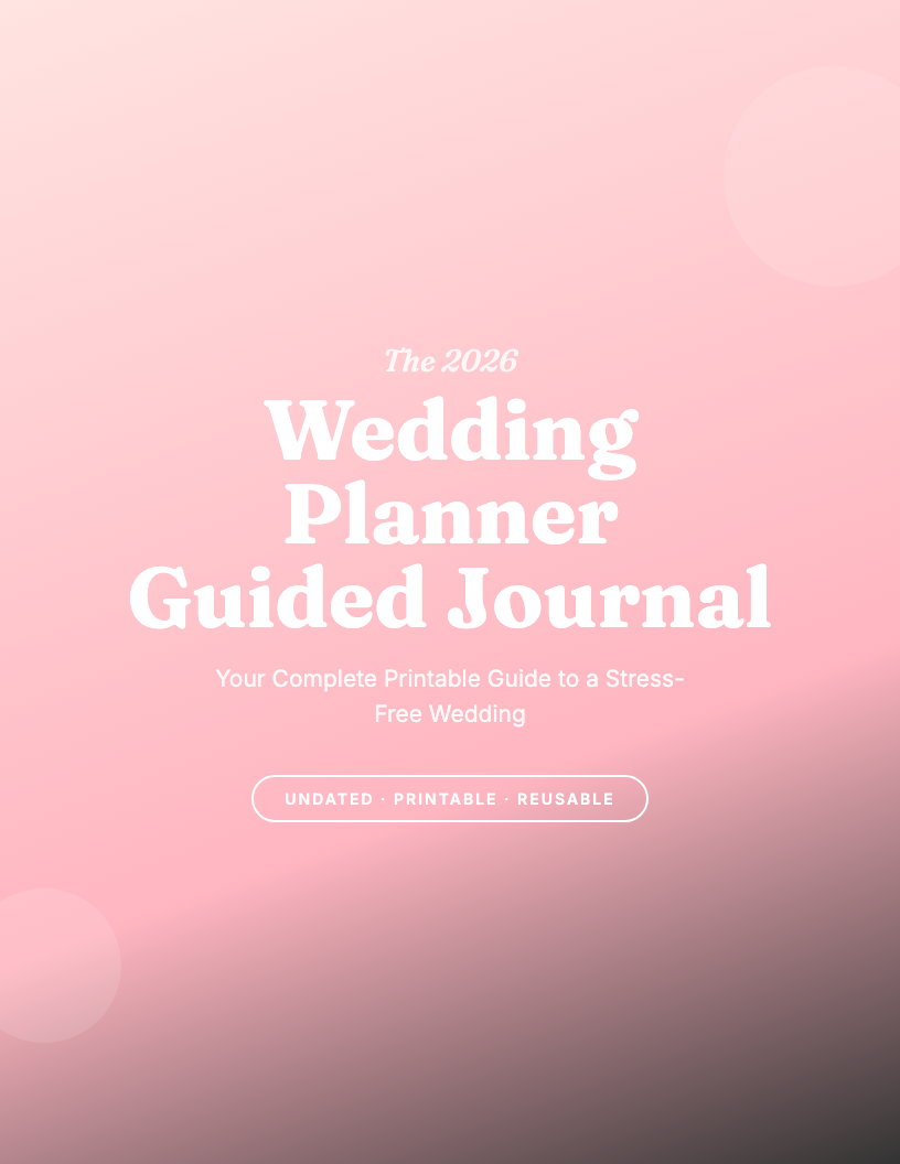 The 2026 Wedding Planner Printable Guided Journal