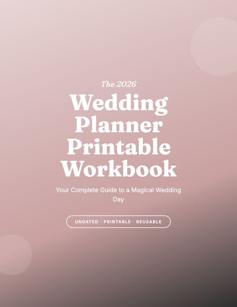 The 2026 Wedding Planner Printable Workbook