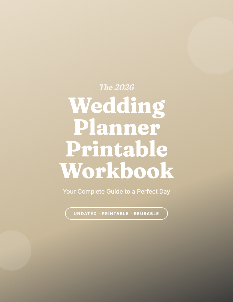 The 2026 Wedding Planner Printable Workbook