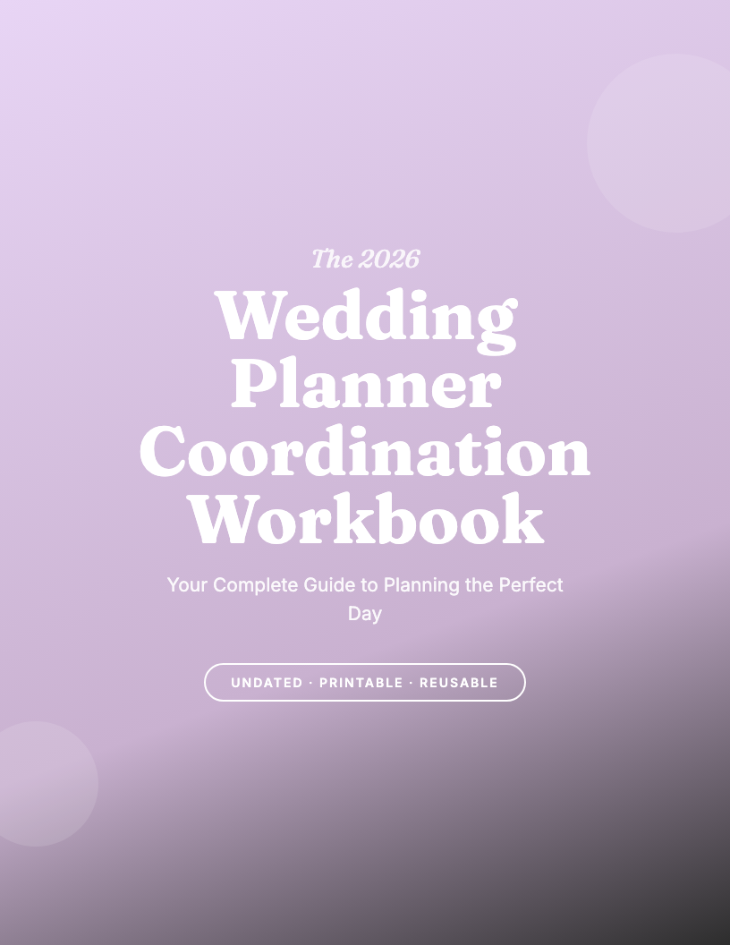 The 2026 Wedding Planner & Coordination Workbook
