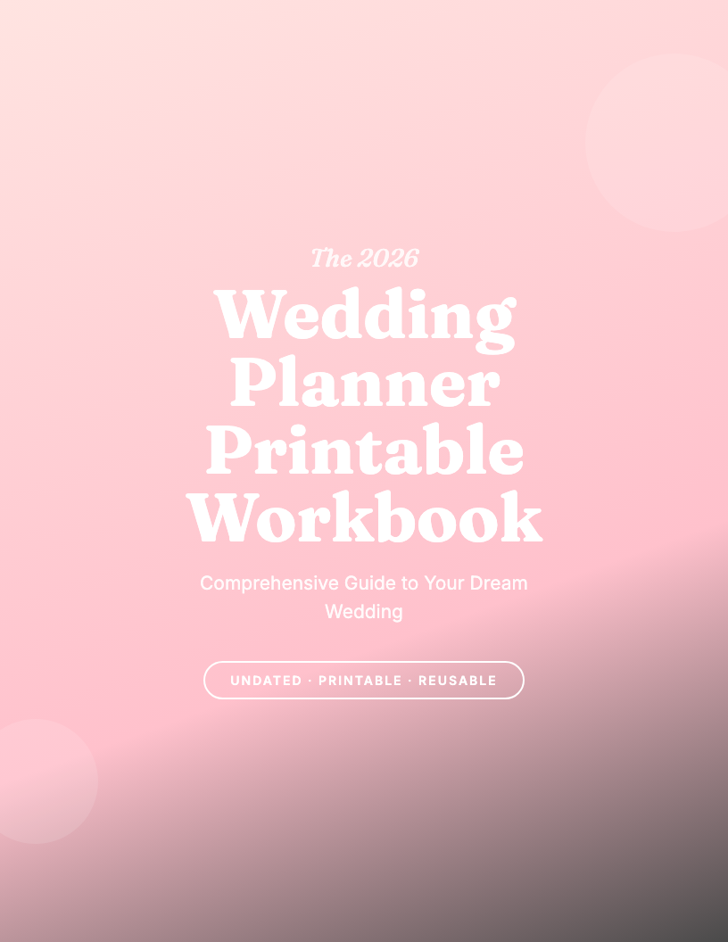 The 2026 Wedding Planner Workbook
