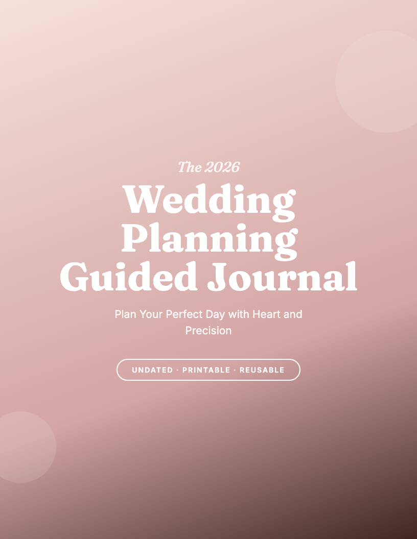 The 2026 Wedding Planning Guided Journal