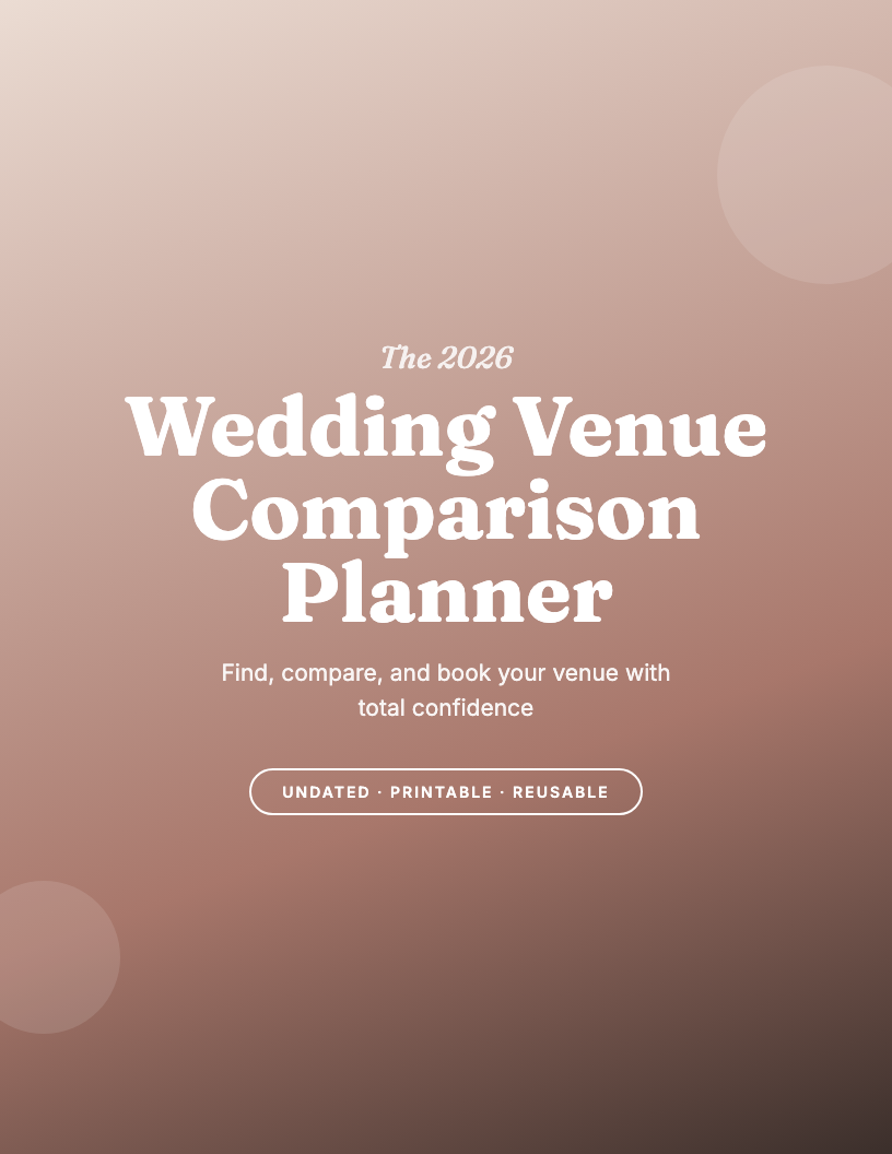The 2026 Wedding Venue Comparison Planner