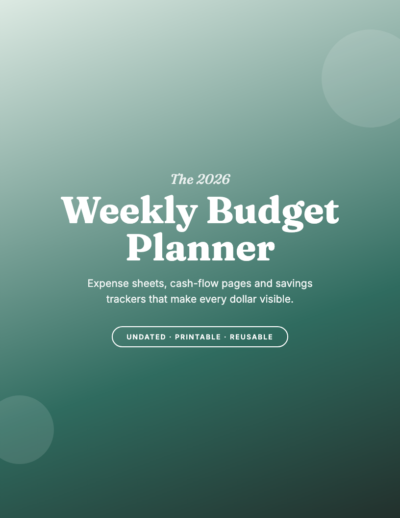 The 2026 Weekly Budget & Expense Planner