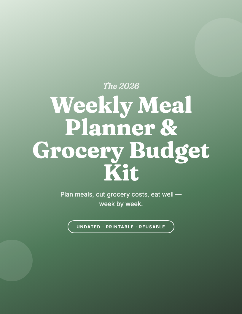 The 2026 Weekly Meal Planner & Grocery Budget Kit