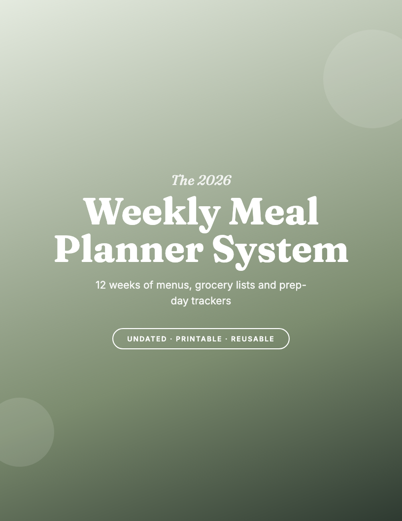 The 2026 Weekly Meal Planner System