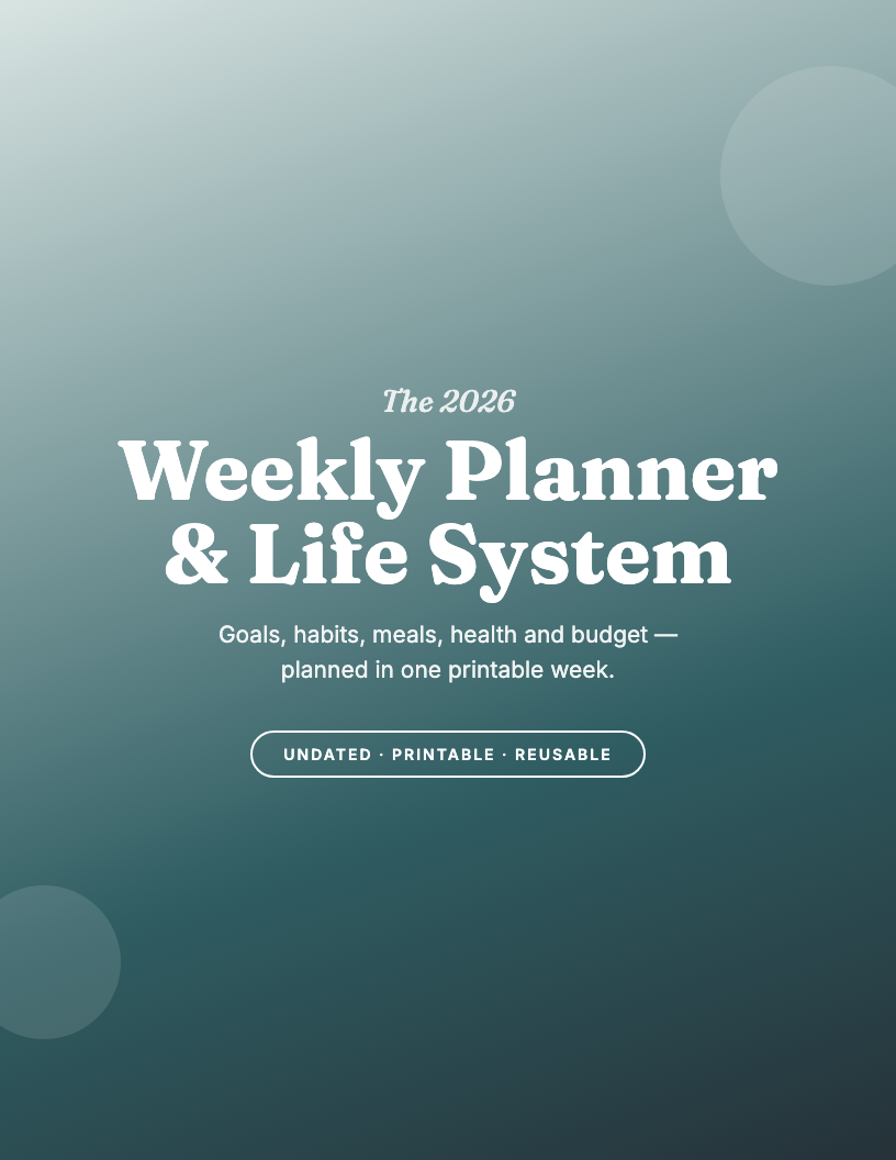 The 2026 Weekly Planner