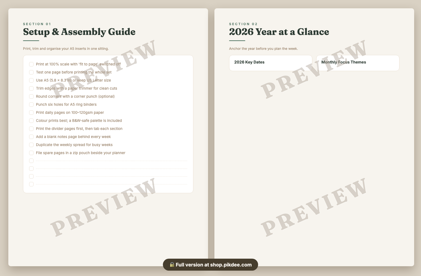 preview pages