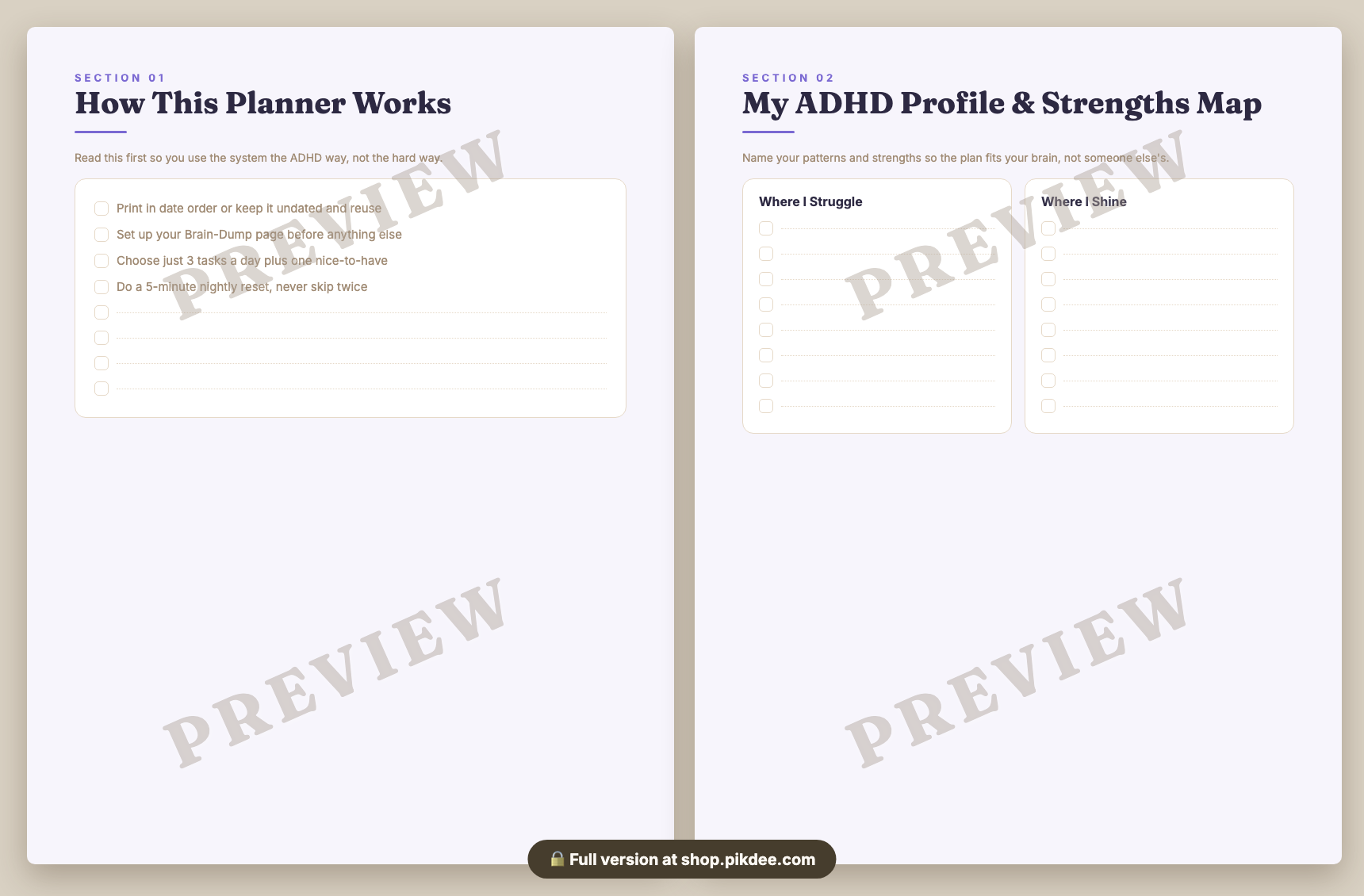 preview pages