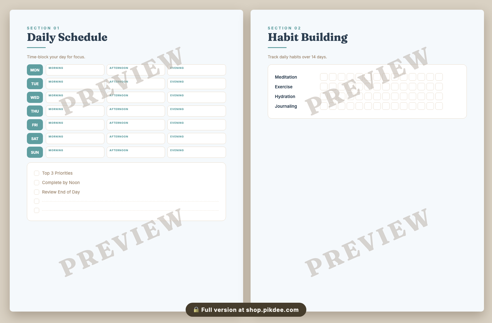 preview pages