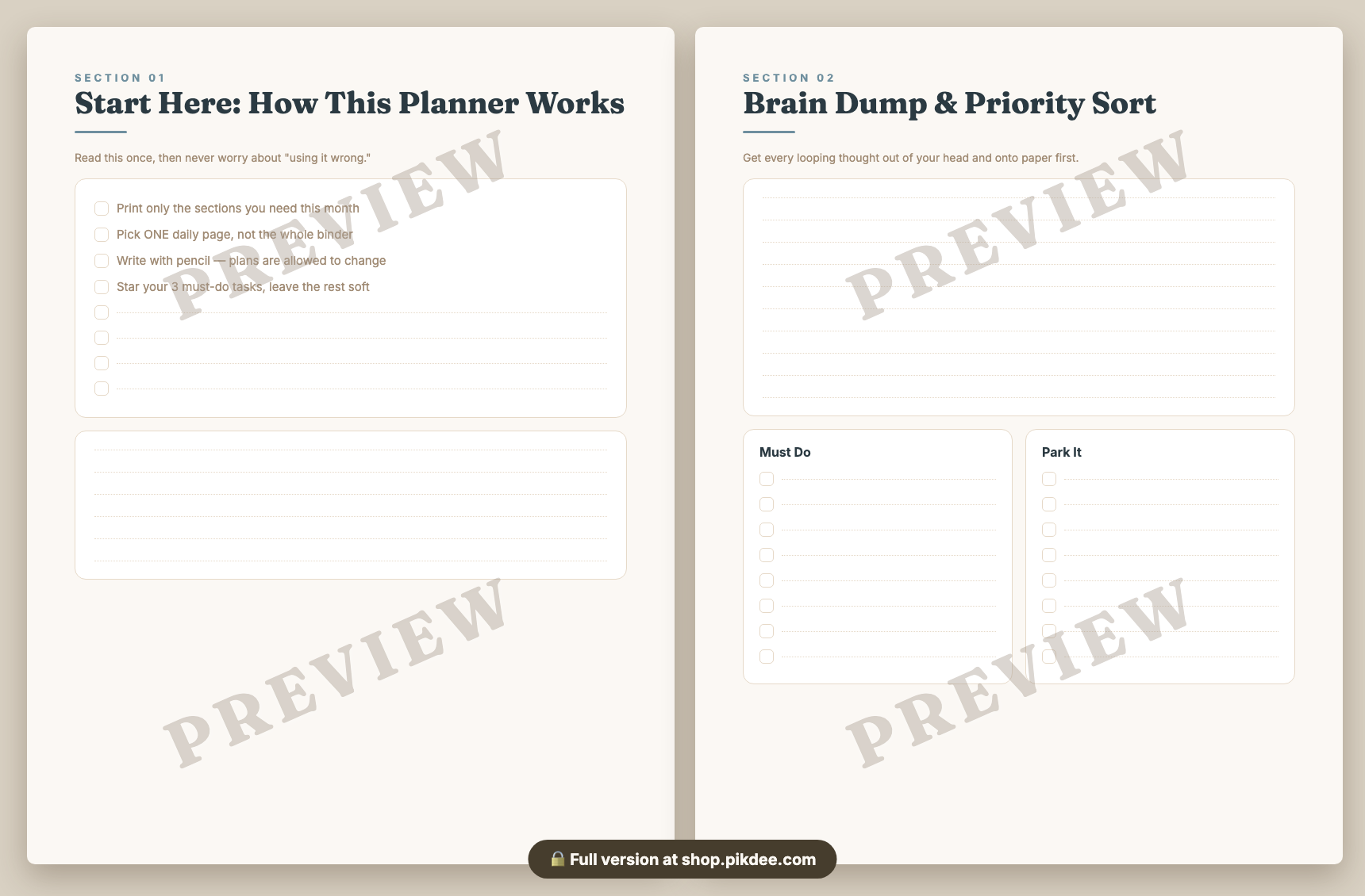 preview pages