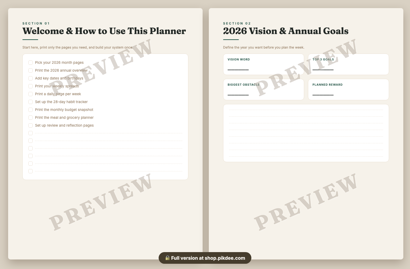 preview pages