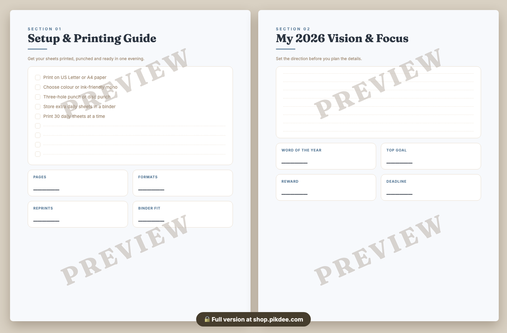 preview pages