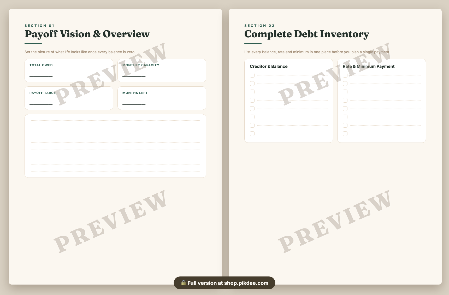 preview pages