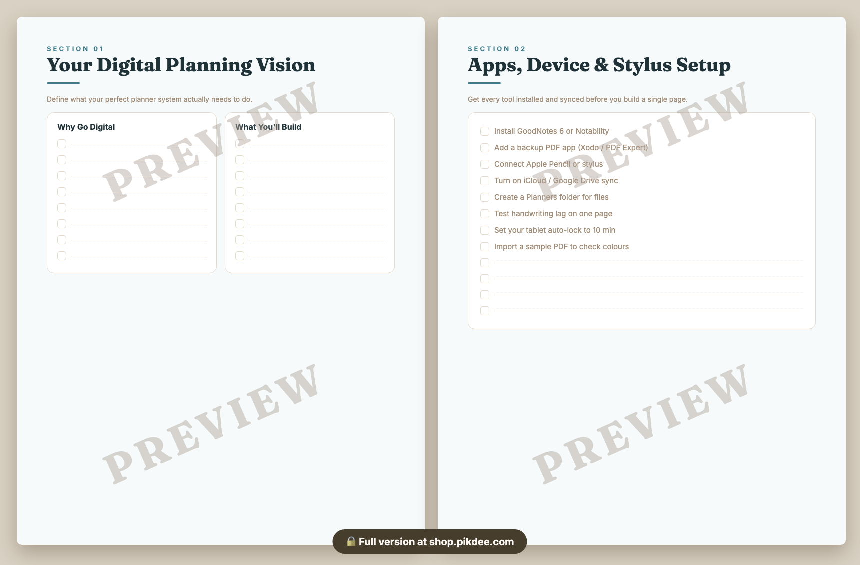 preview pages