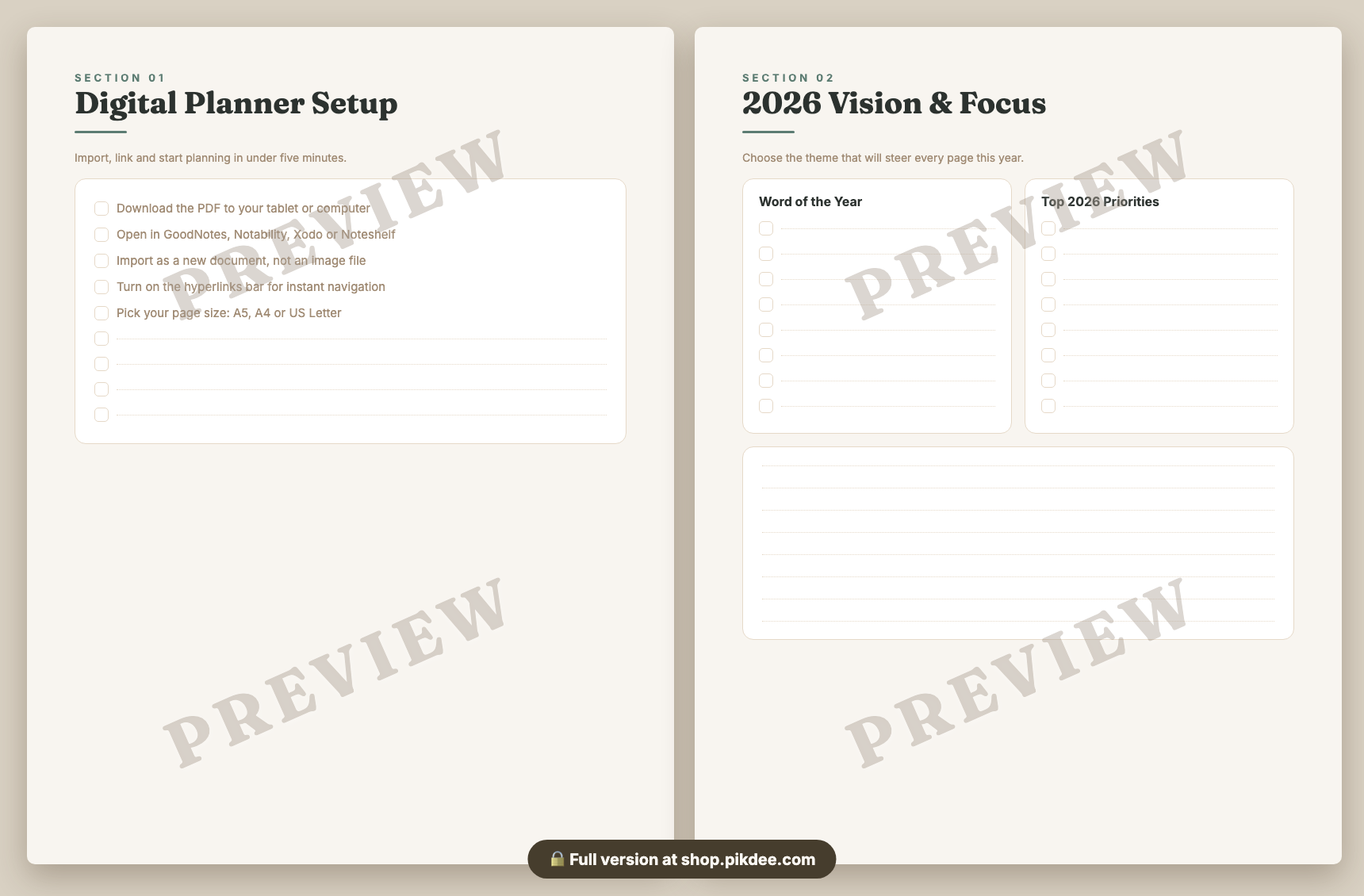 preview pages
