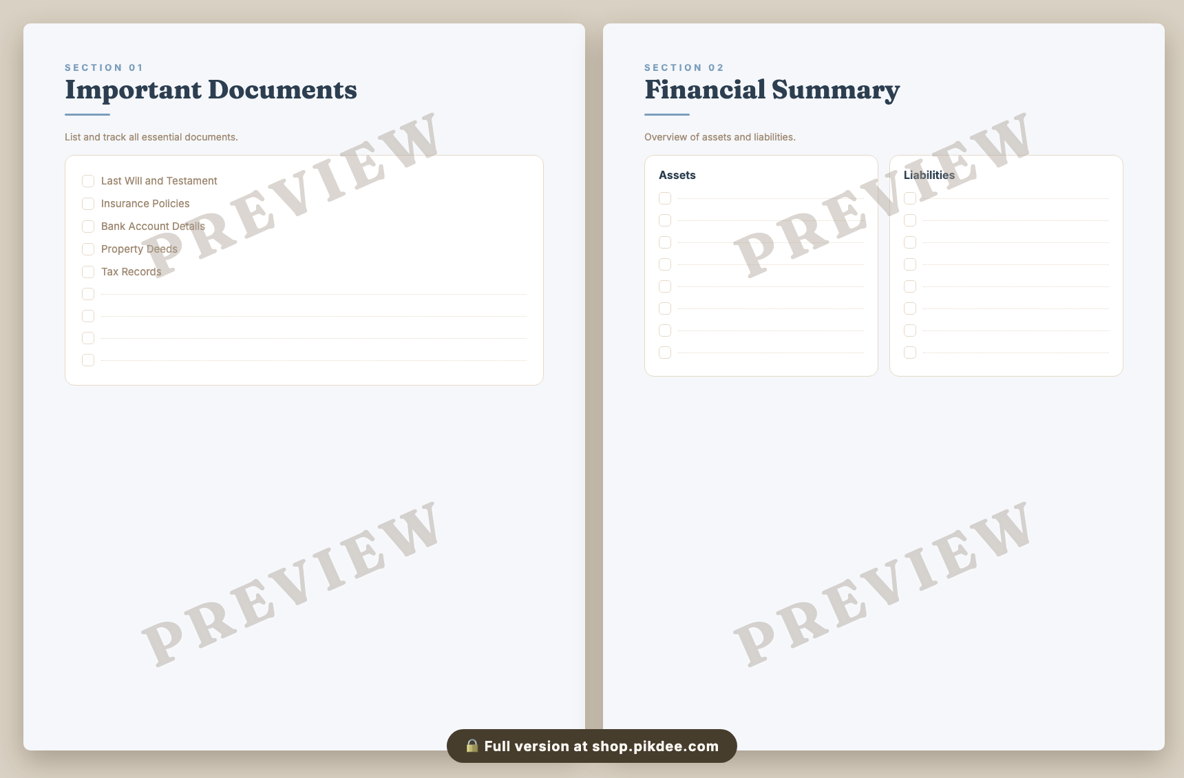 preview pages