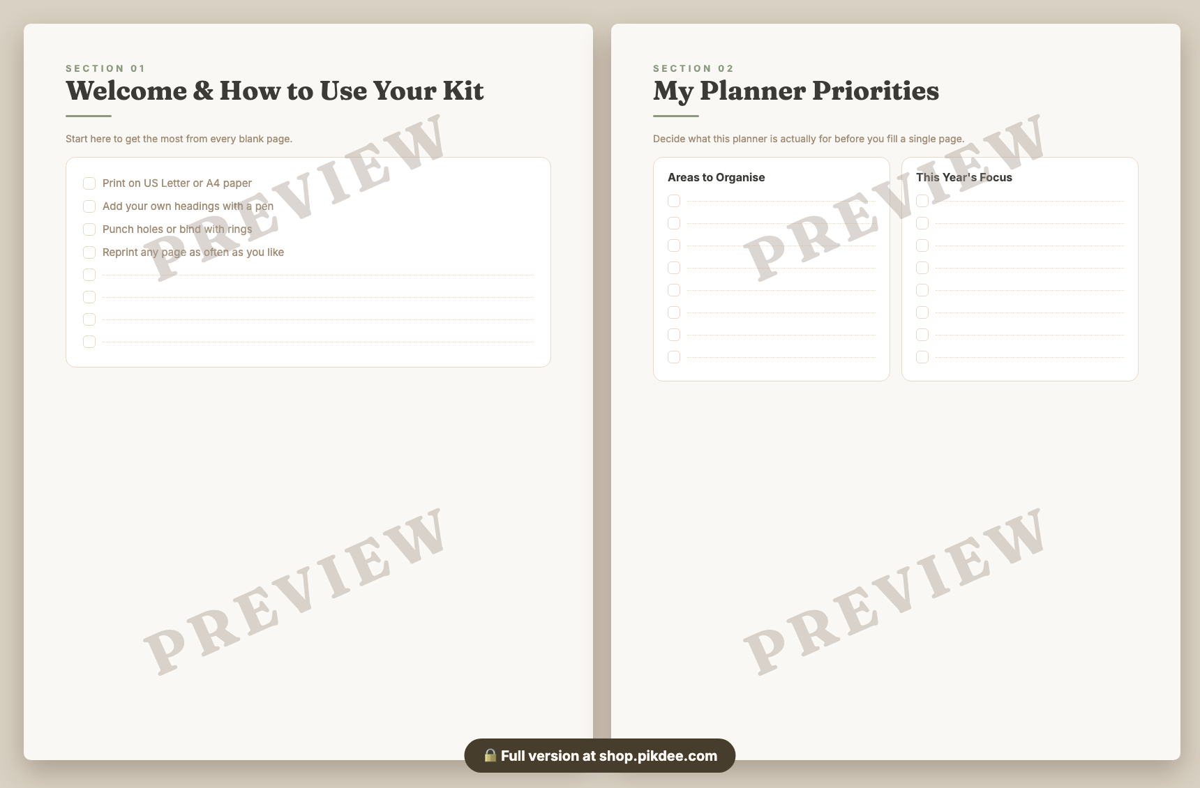 preview pages