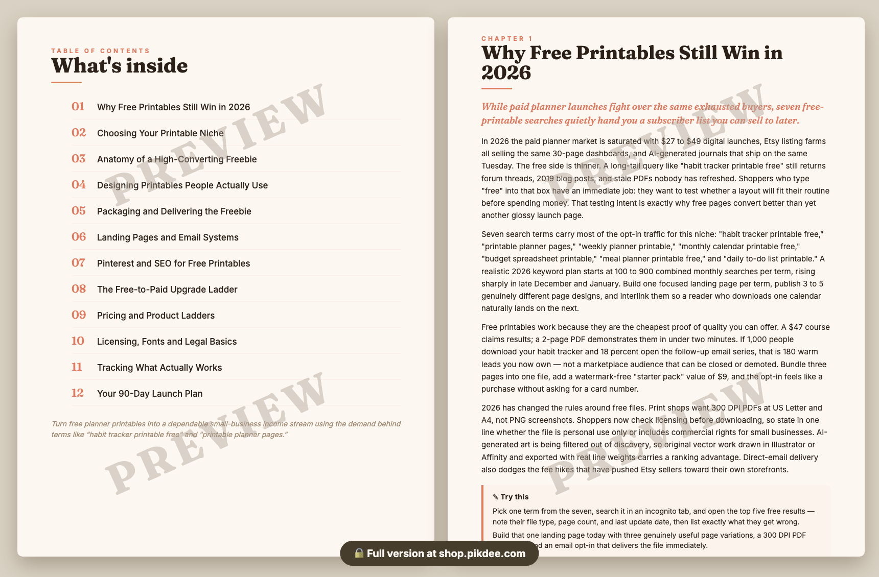 preview pages