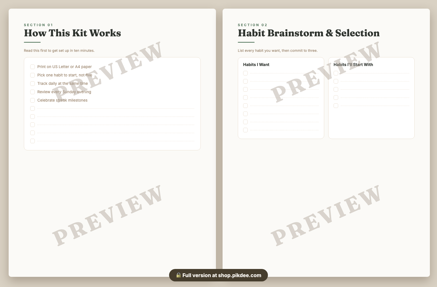 preview pages