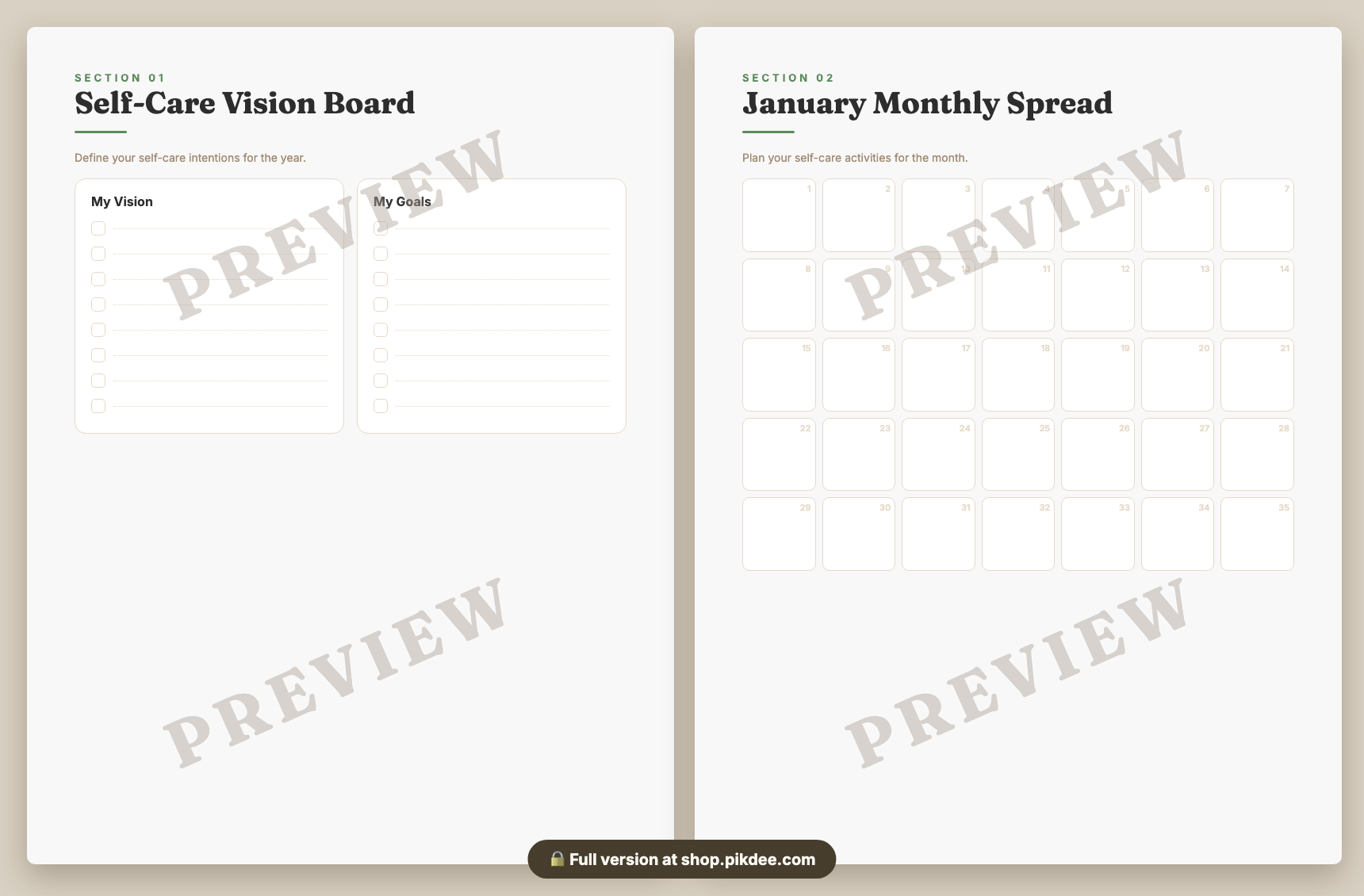 preview pages