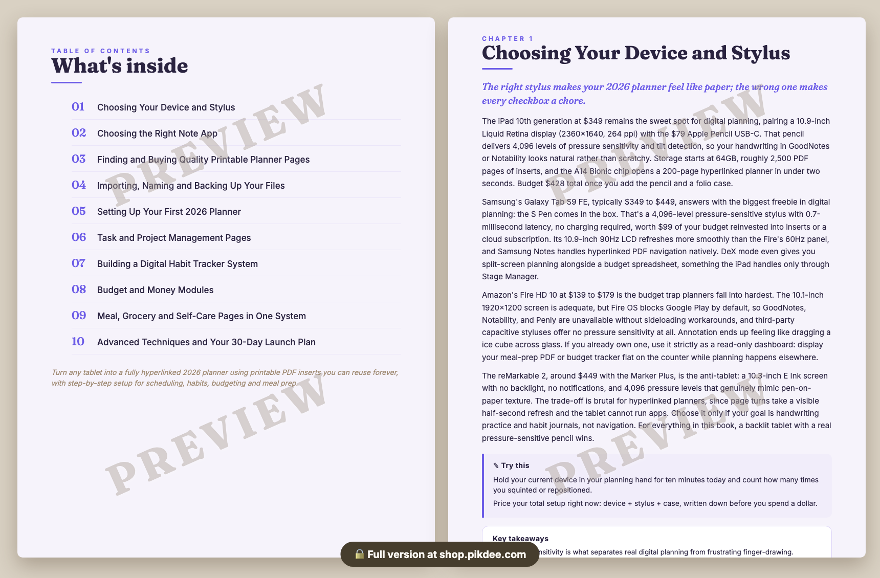preview pages