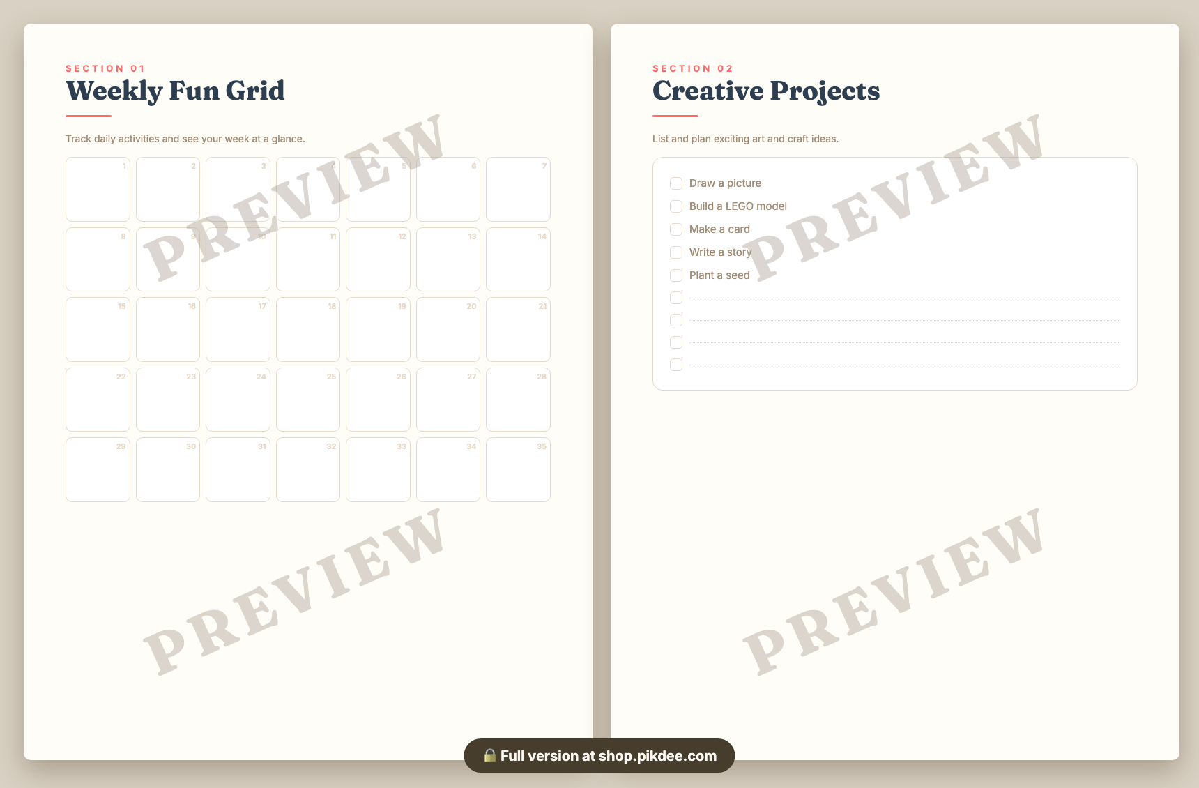 preview pages