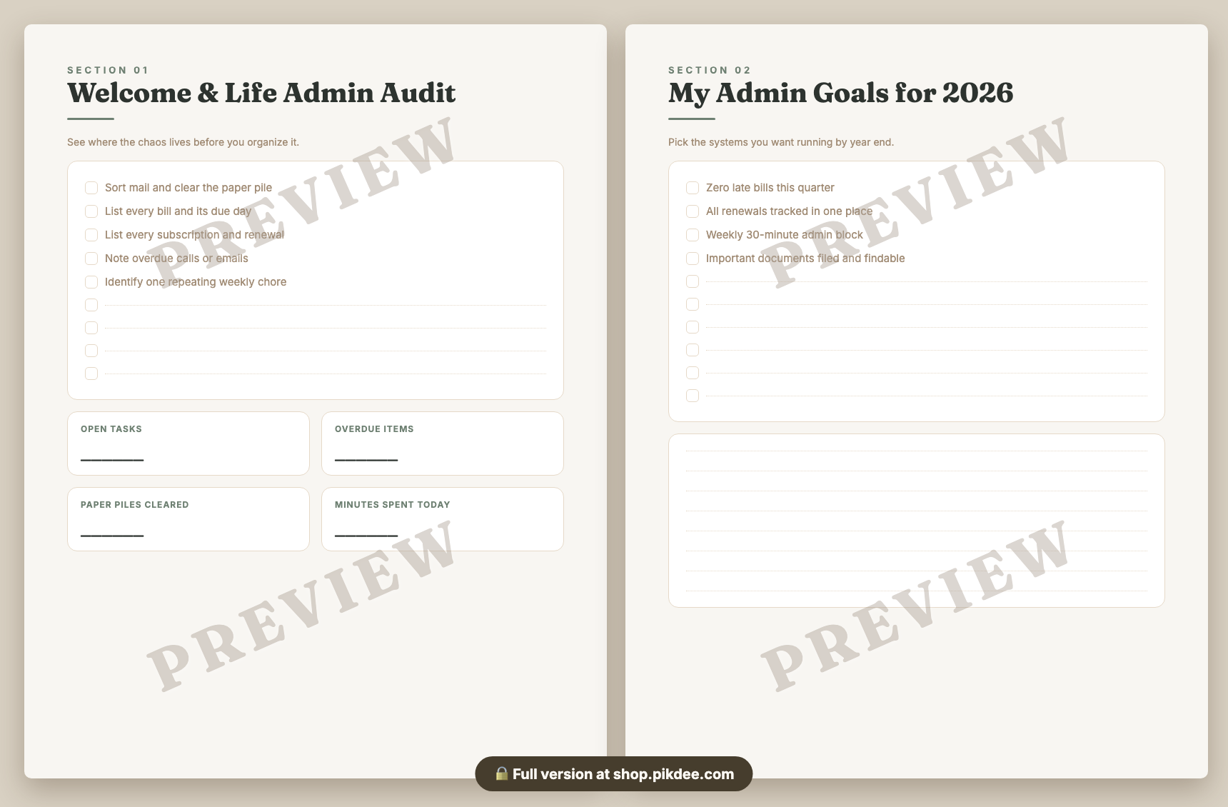 preview pages