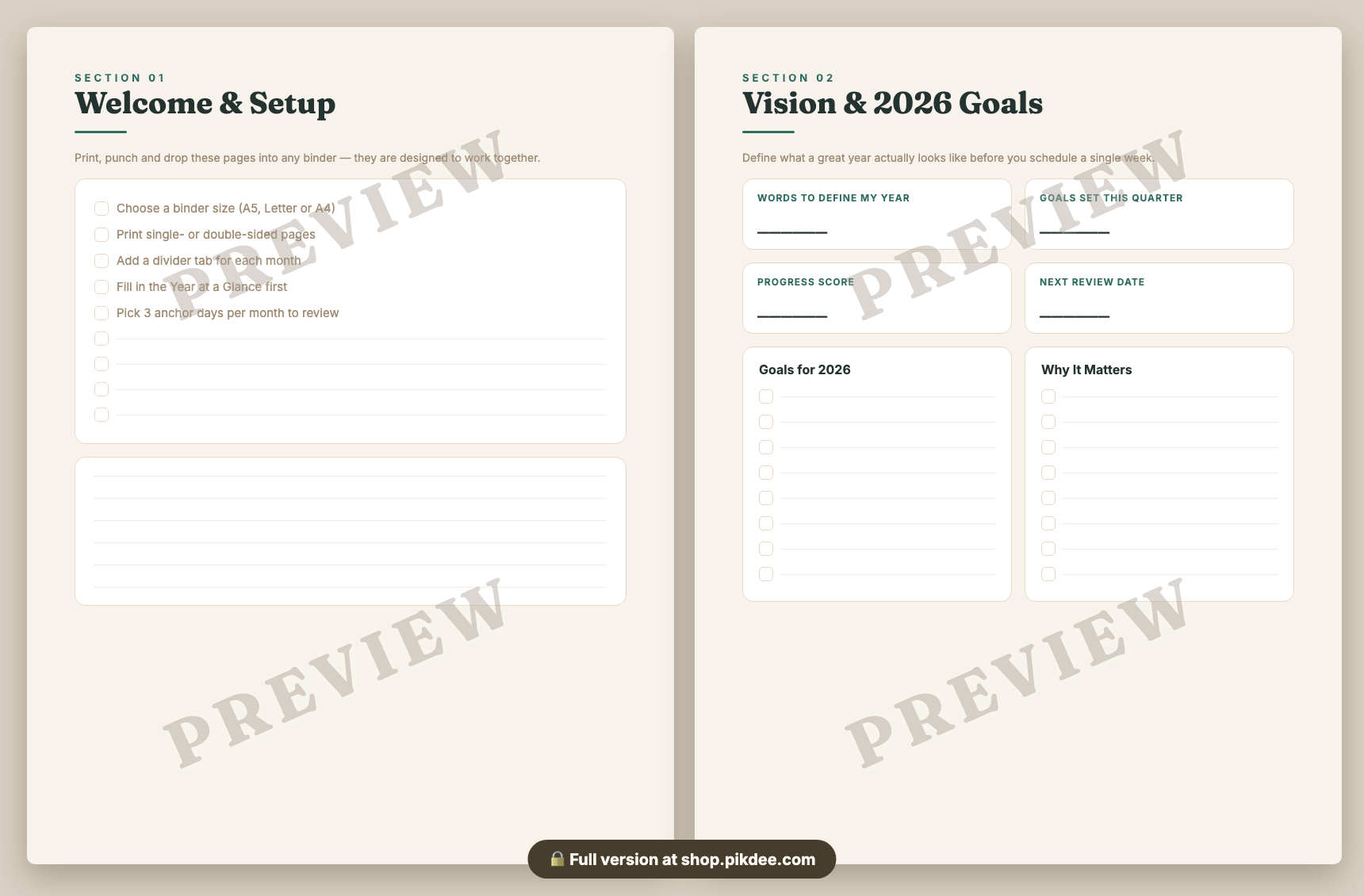 preview pages