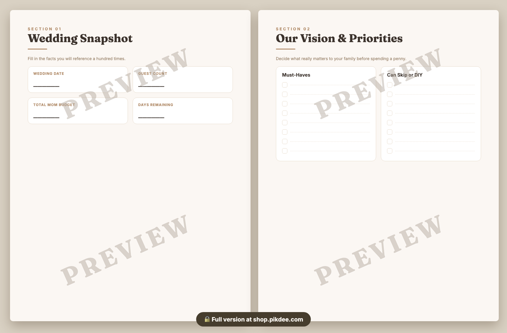 preview pages