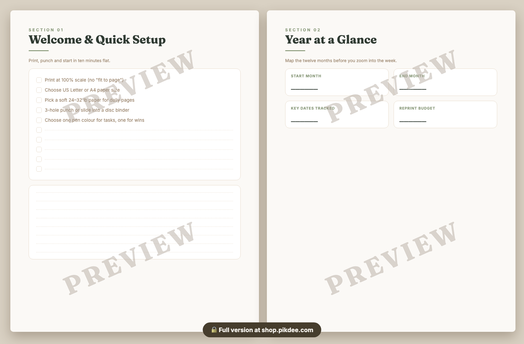 preview pages