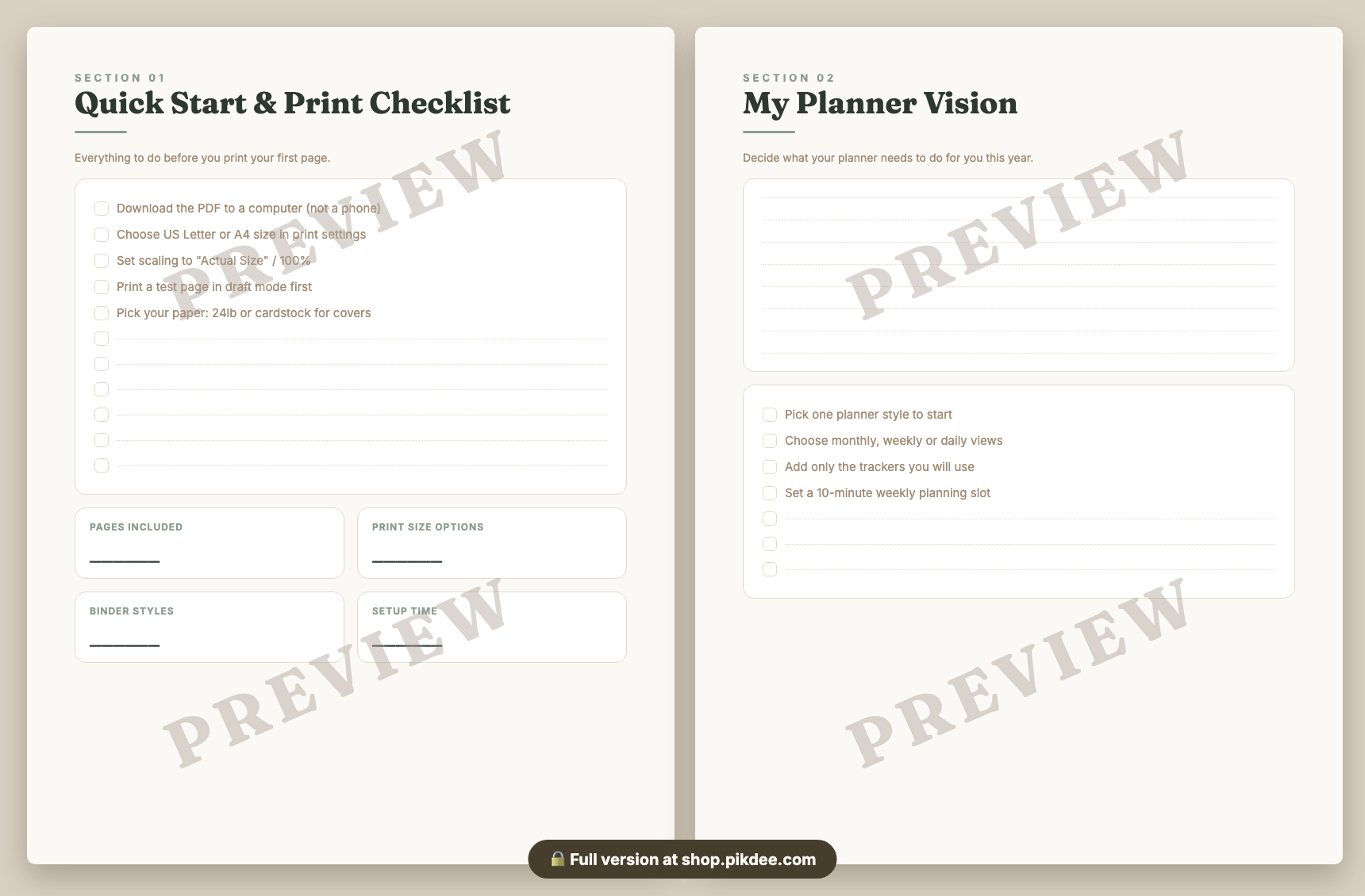 preview pages