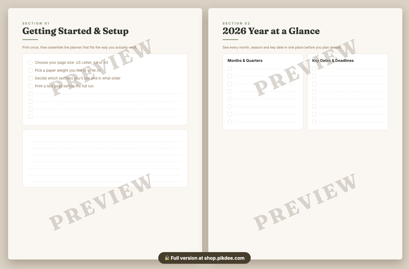 preview pages