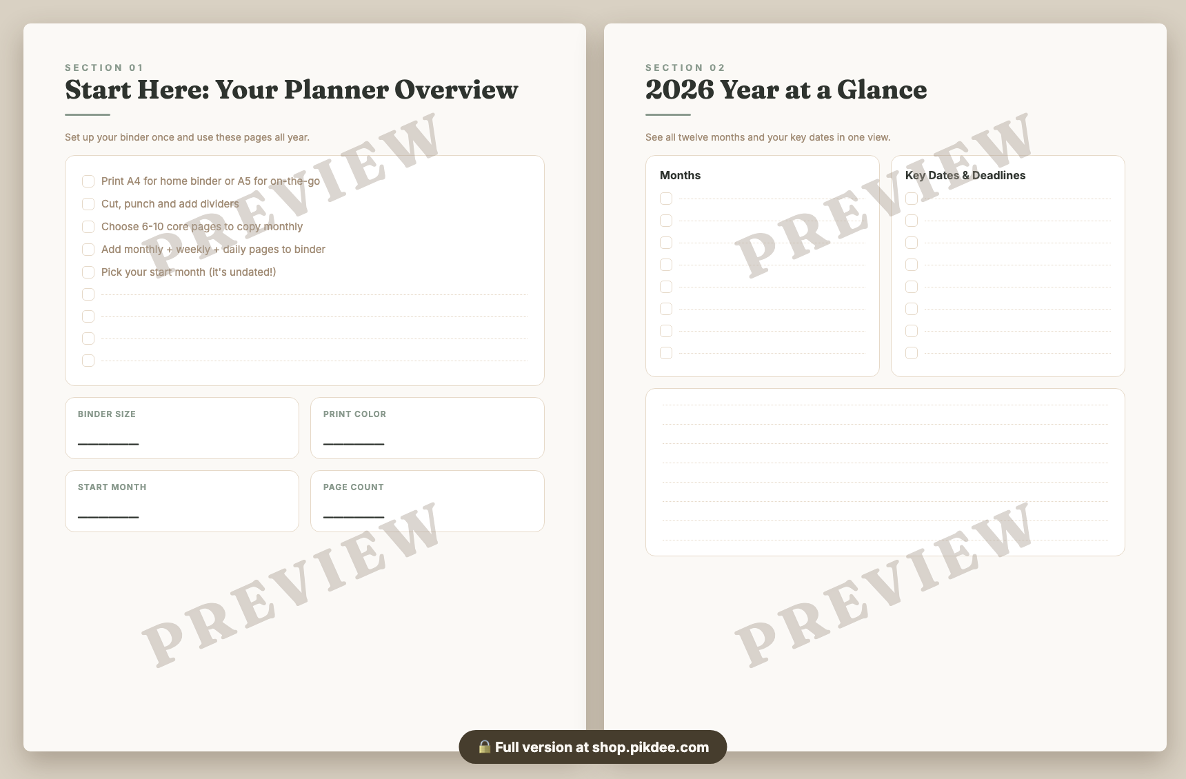 preview pages