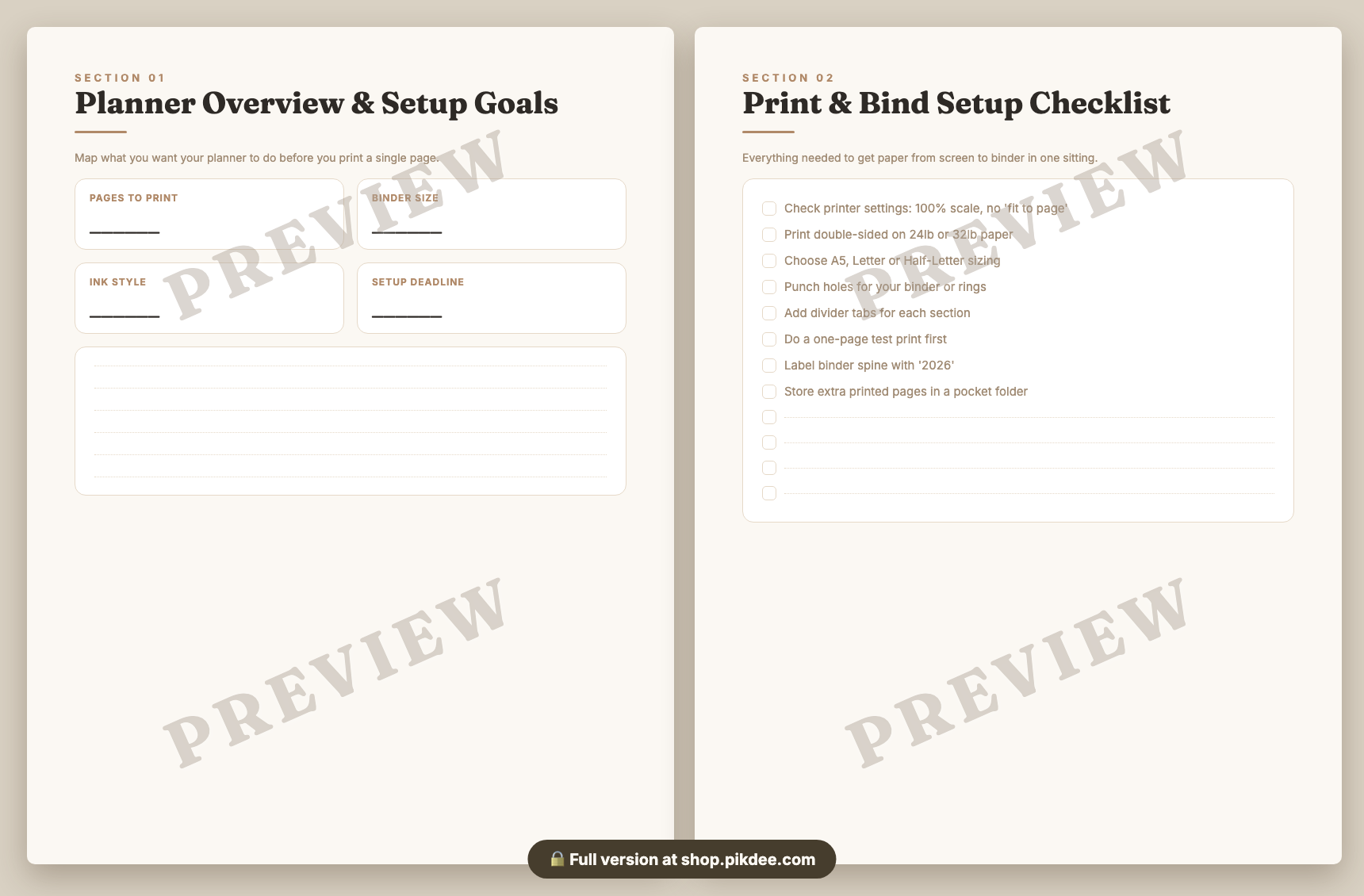 preview pages
