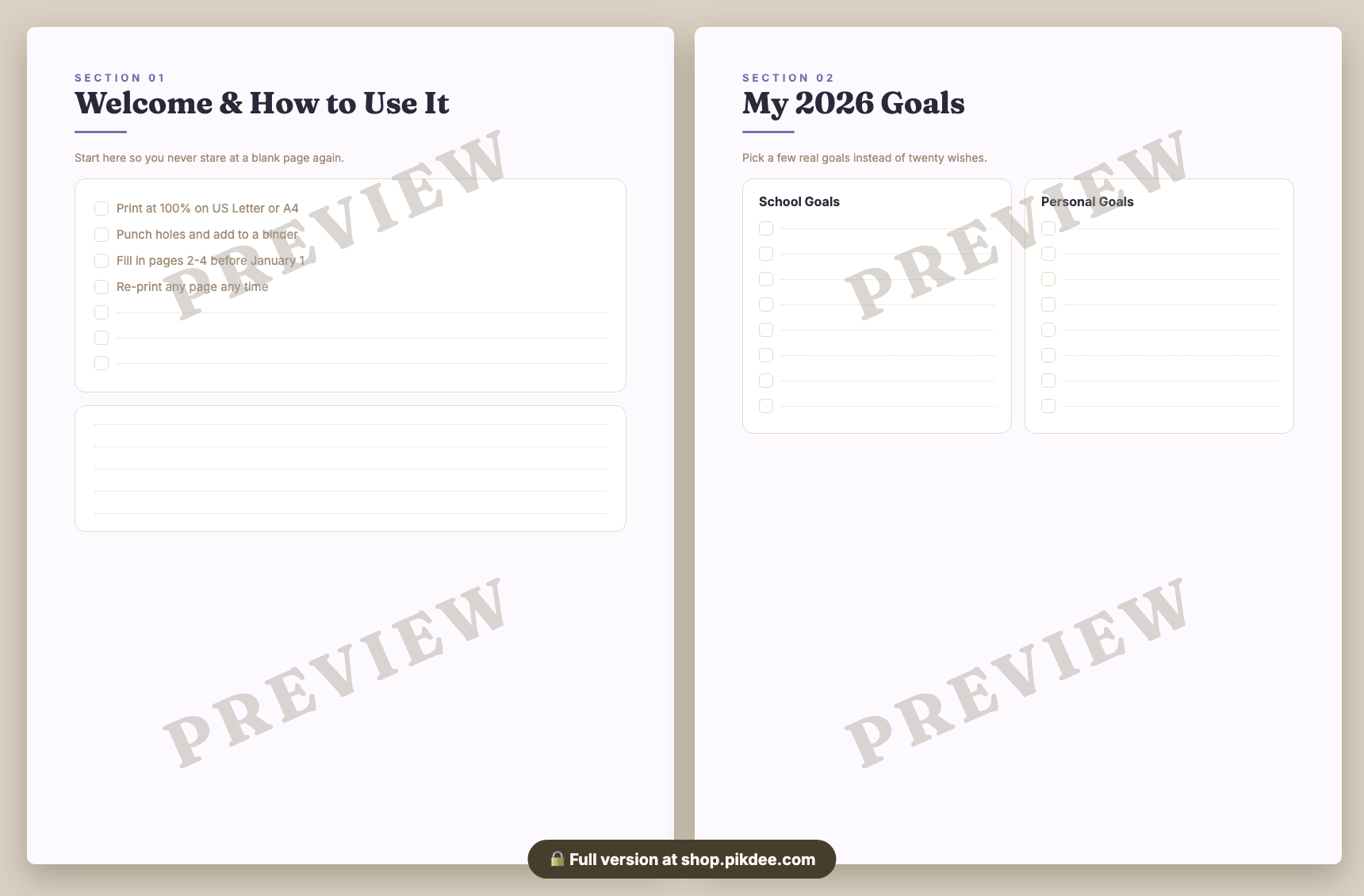 preview pages