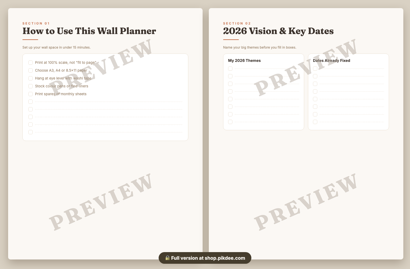 preview pages