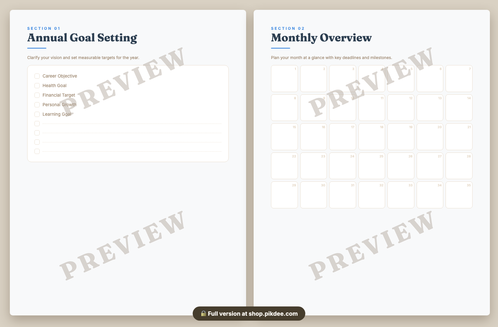 preview pages