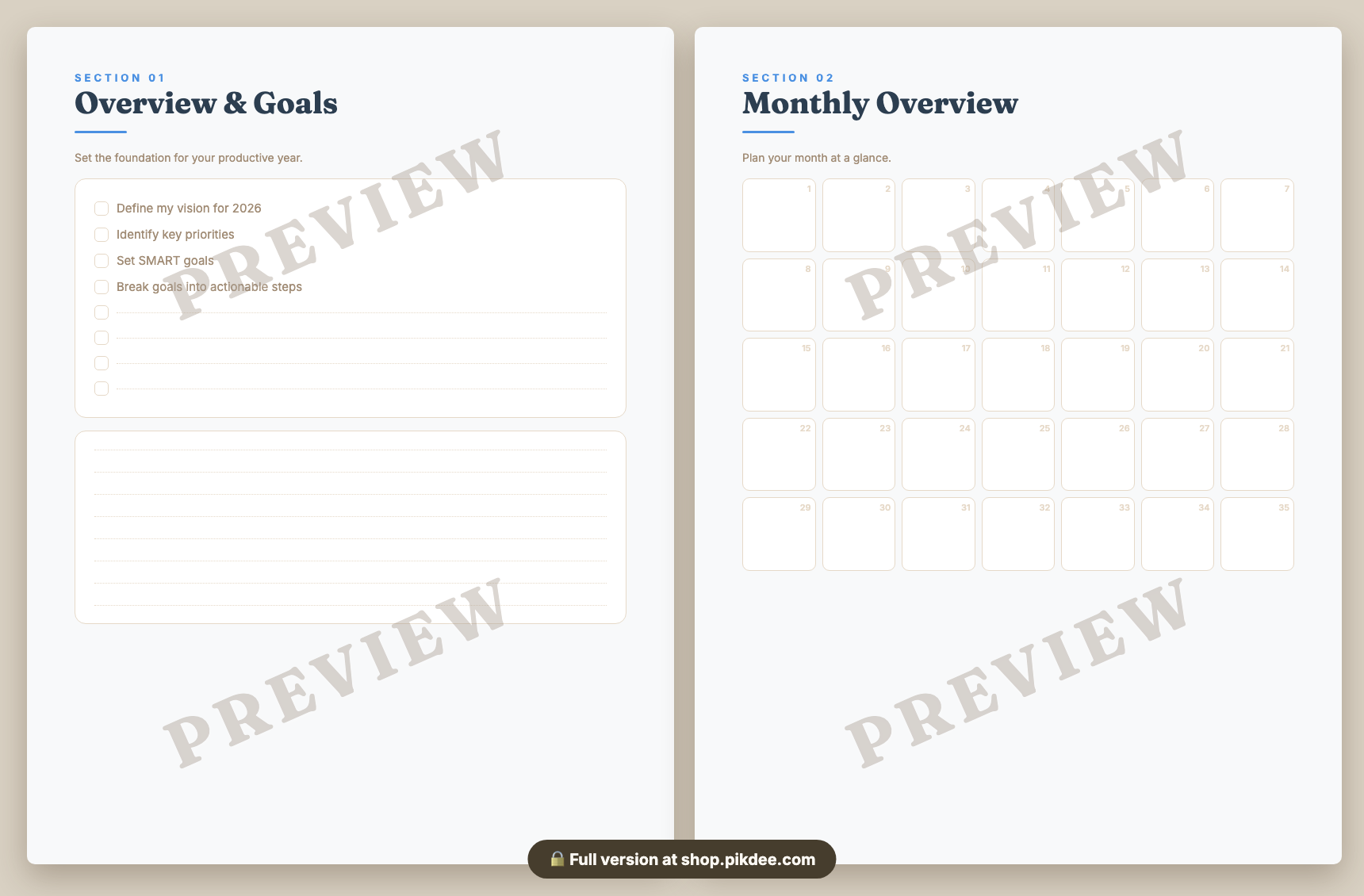 preview pages