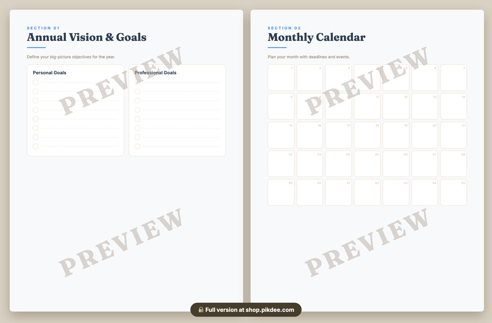 preview pages