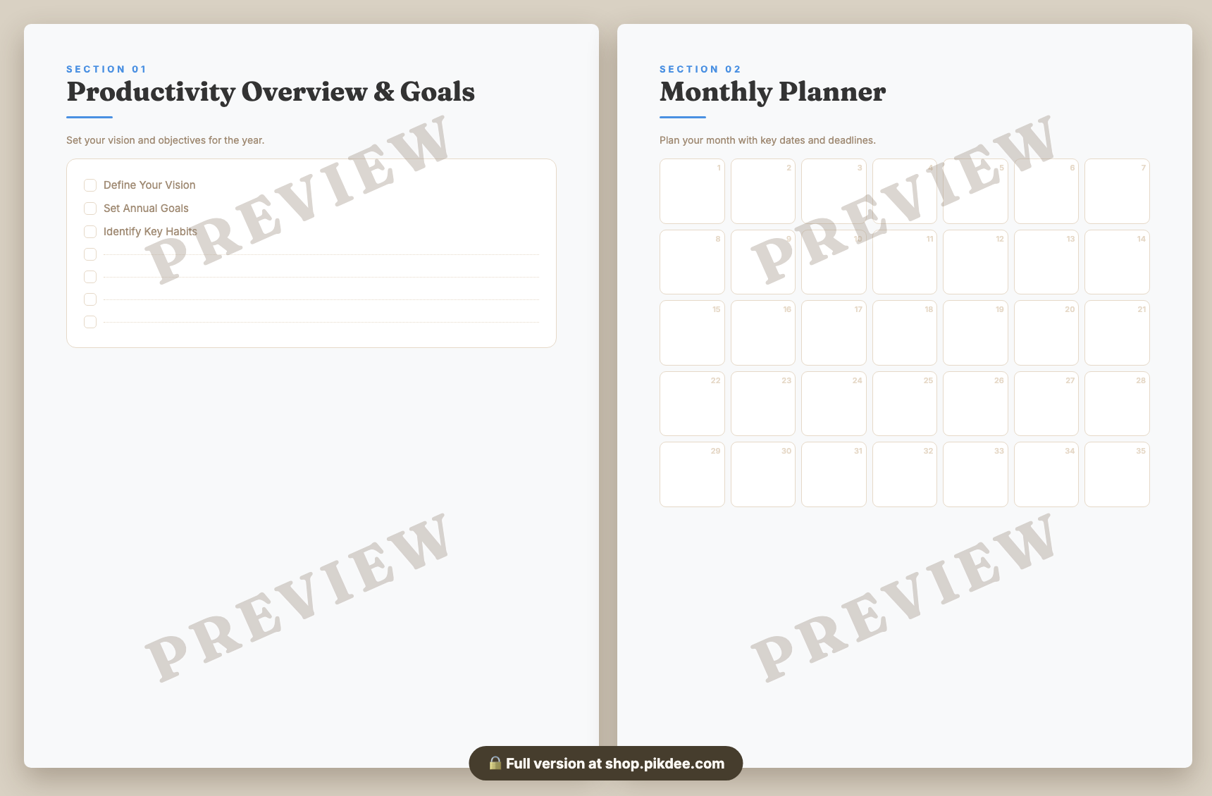 preview pages