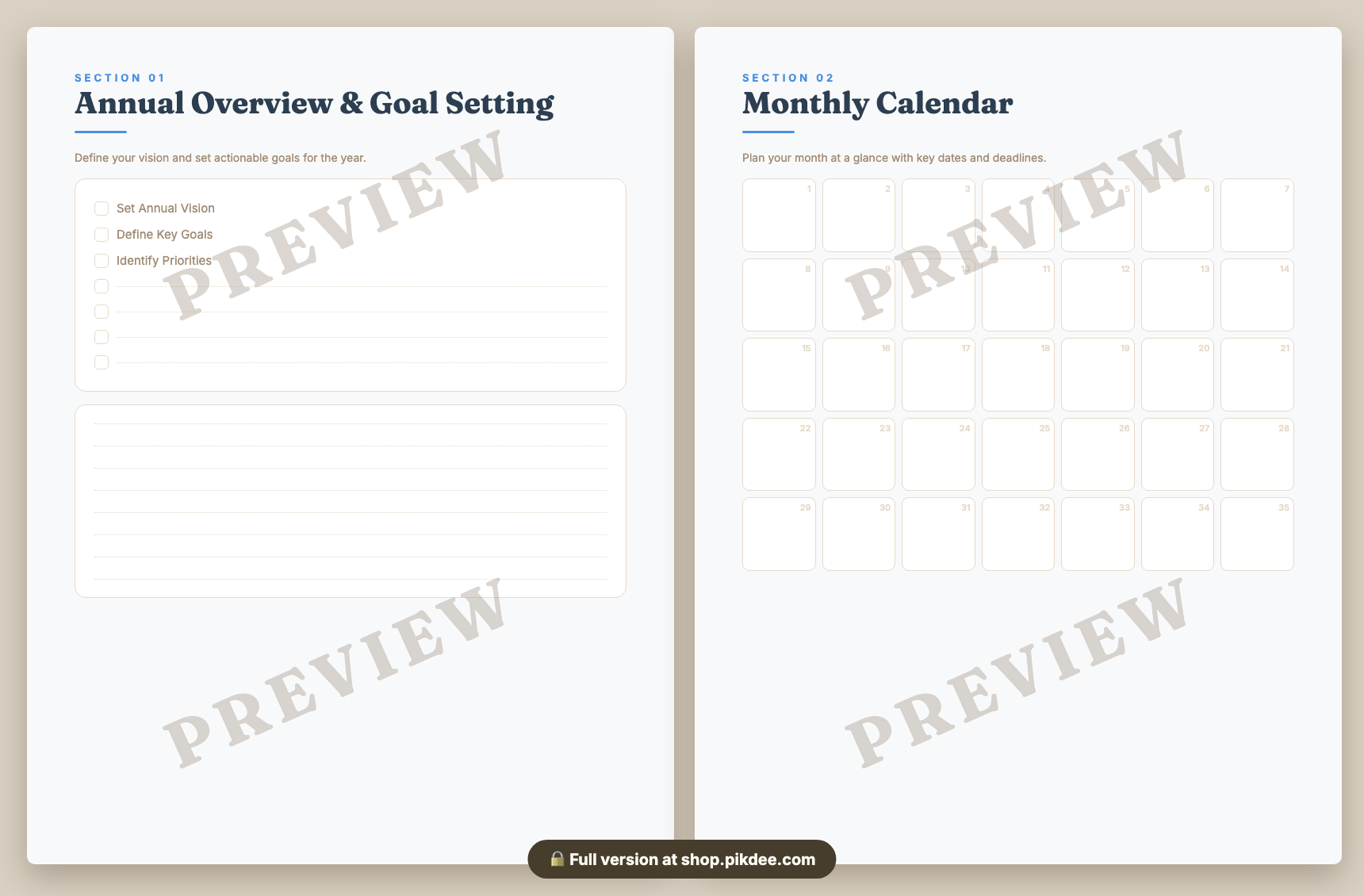 preview pages