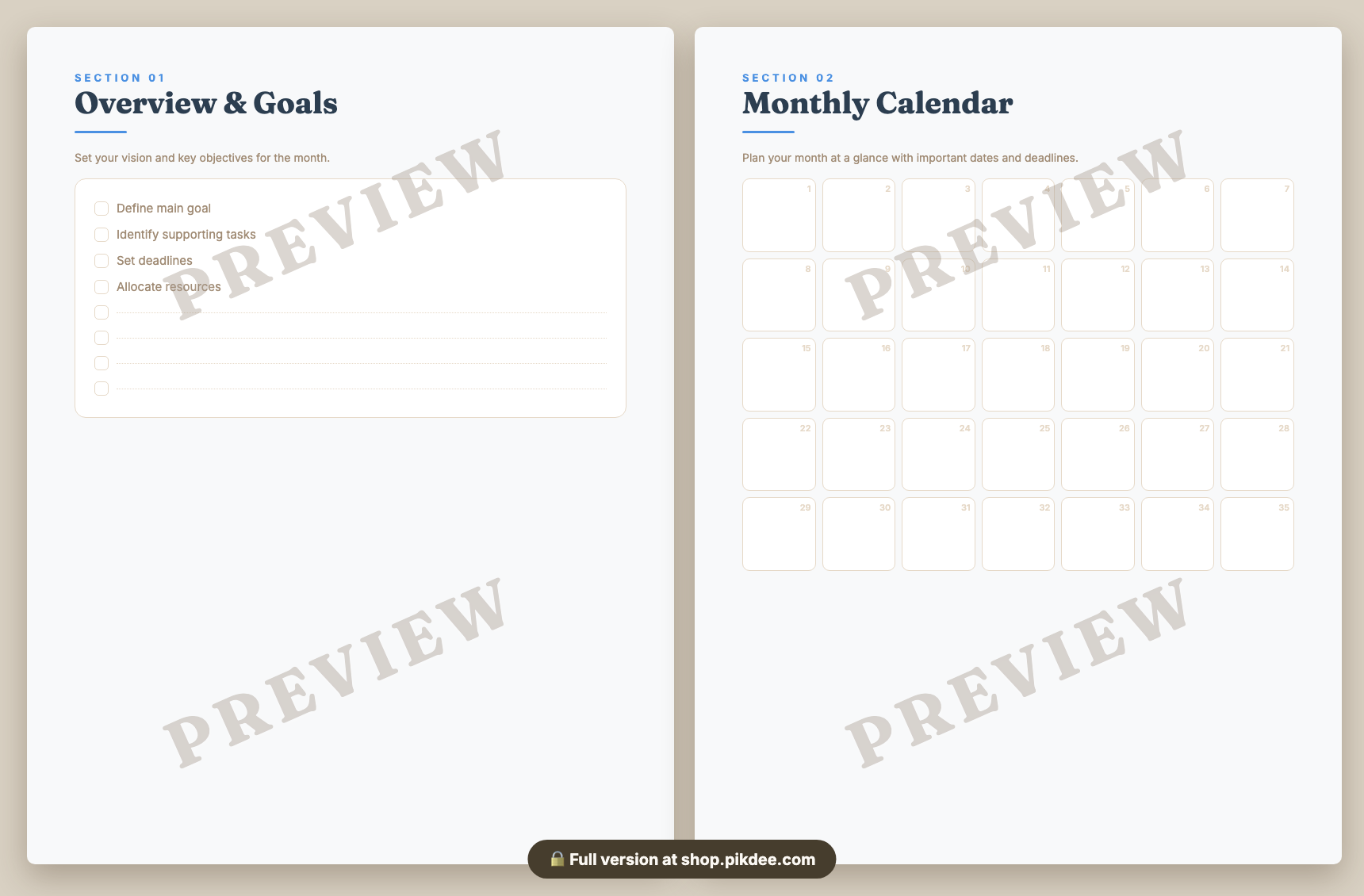 preview pages