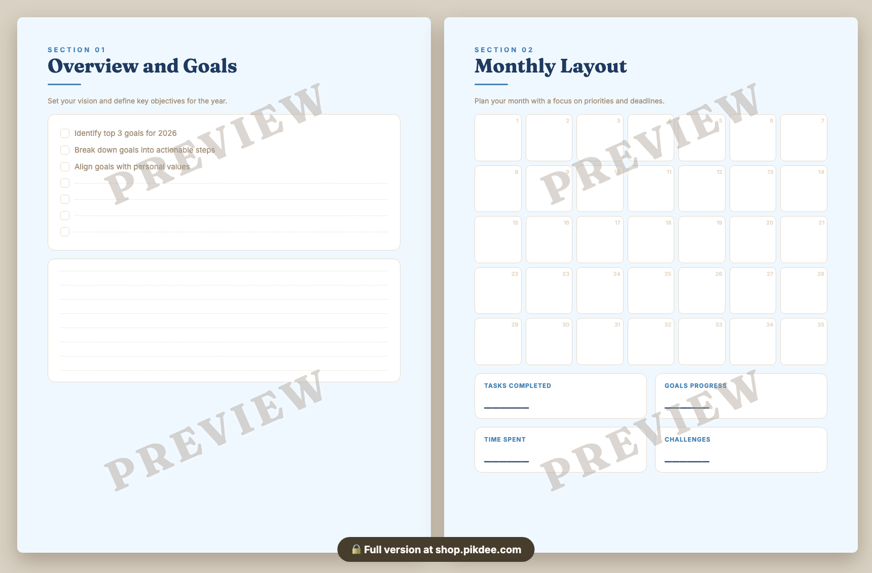 preview pages