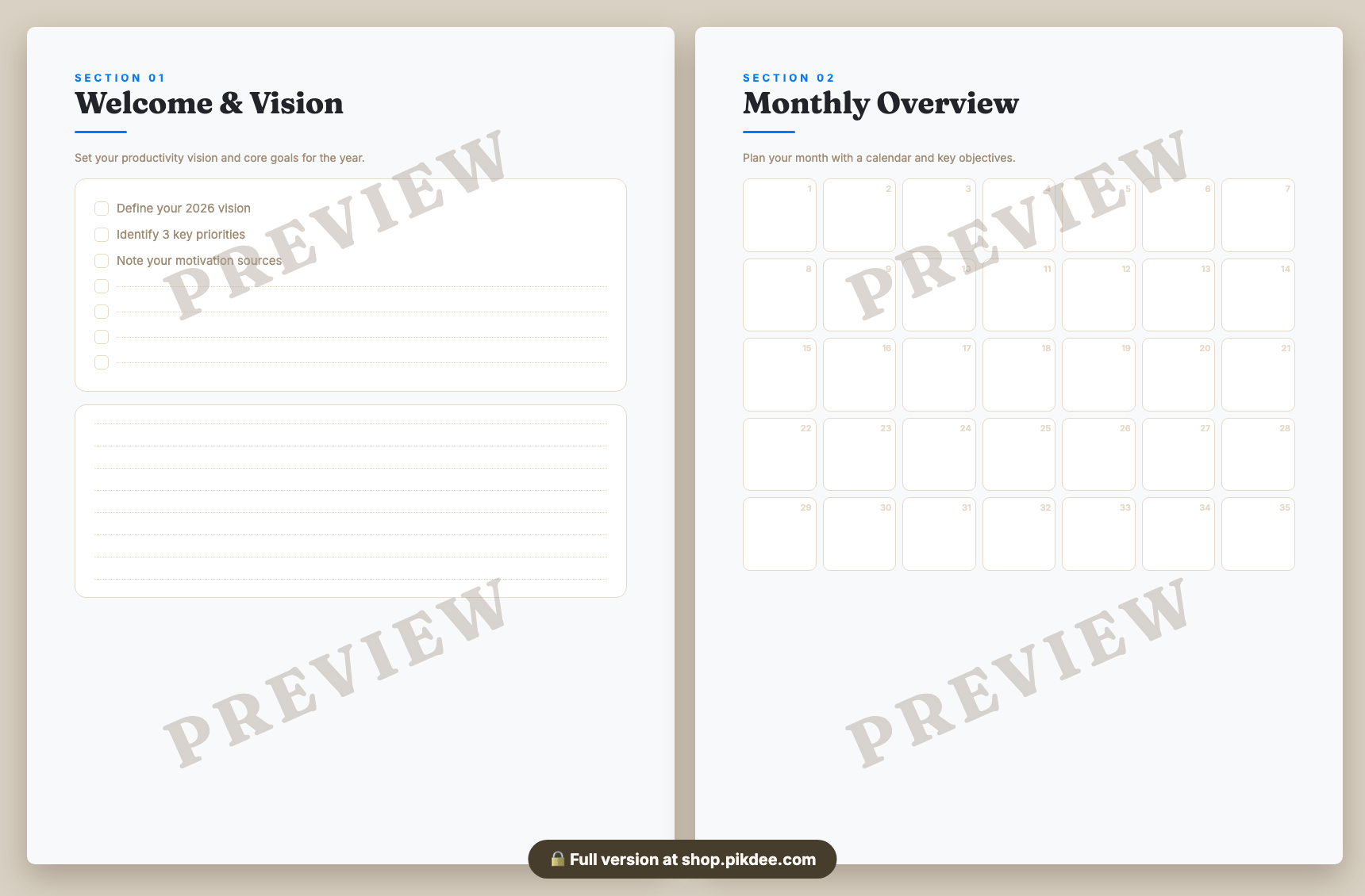 preview pages