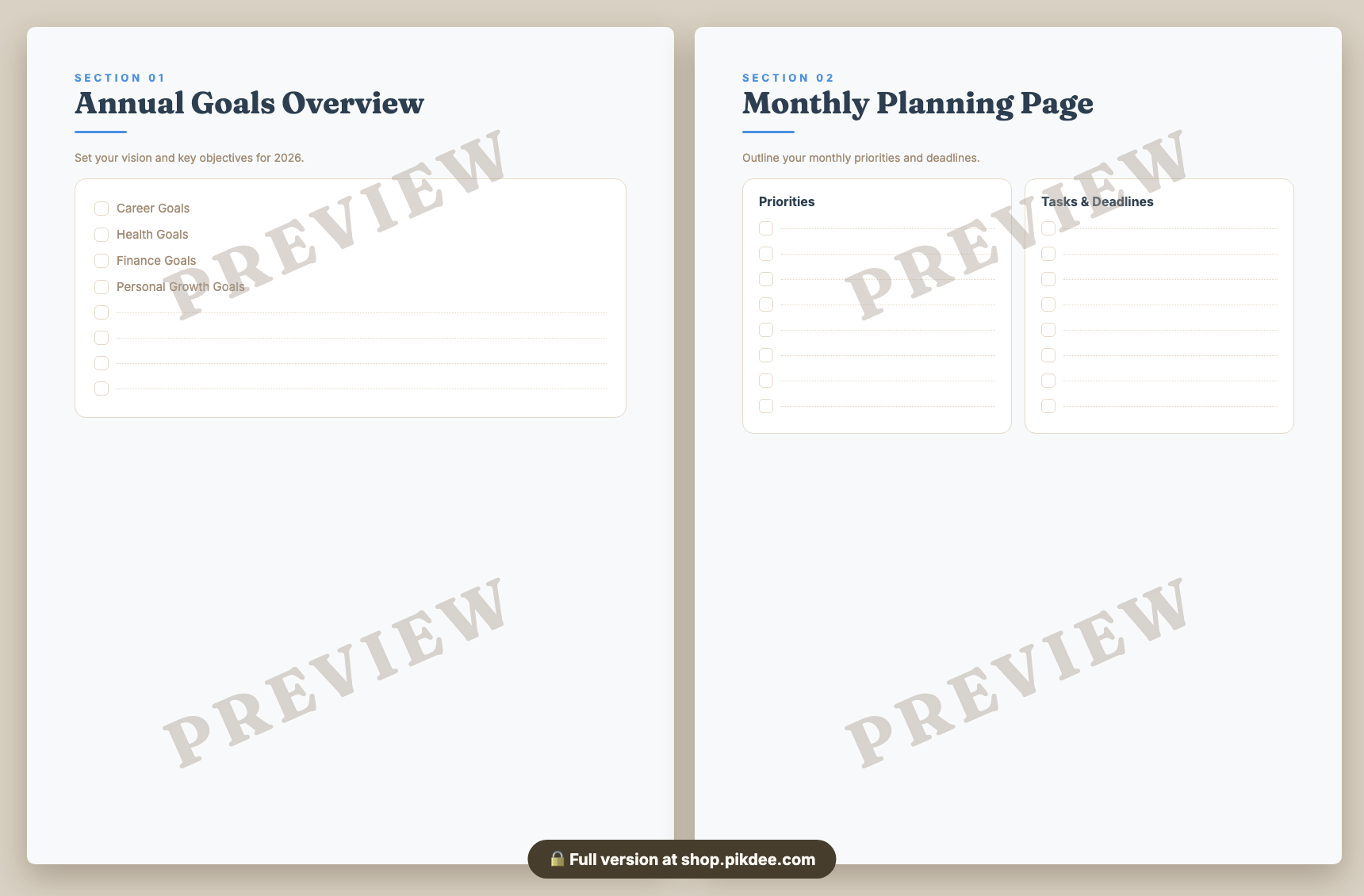 preview pages