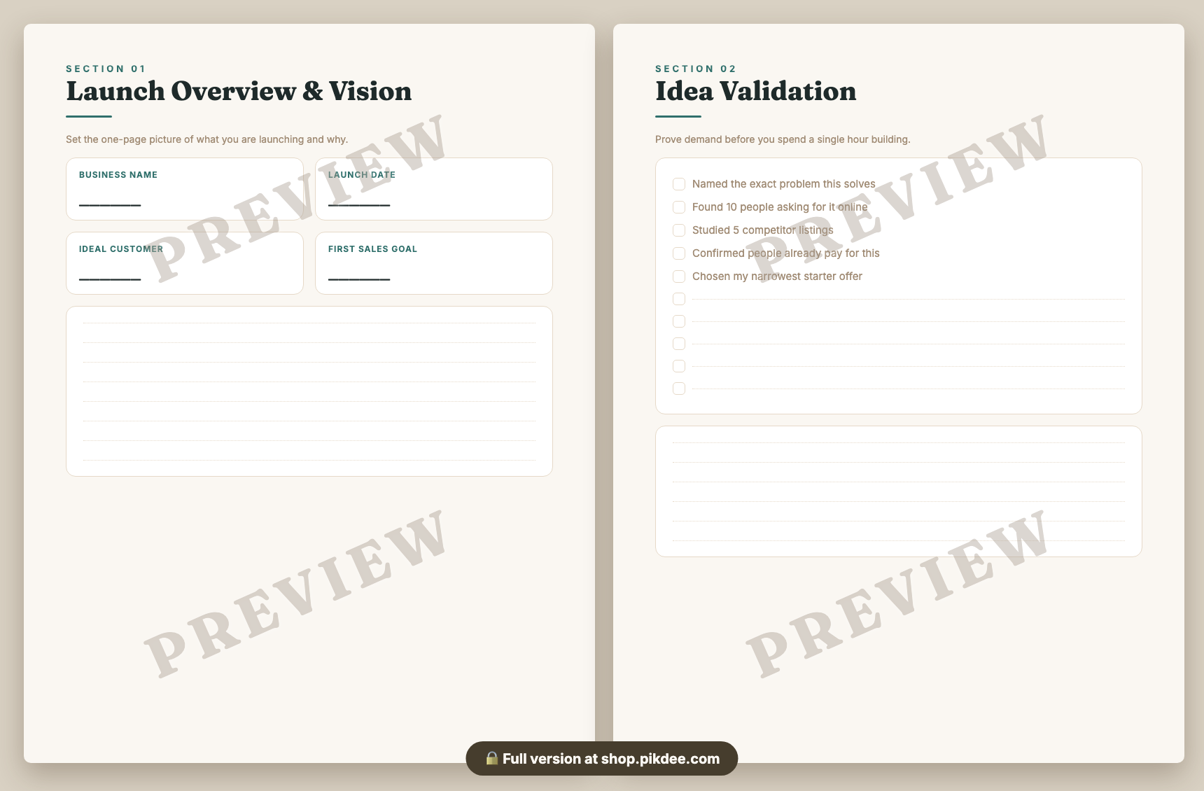 preview pages
