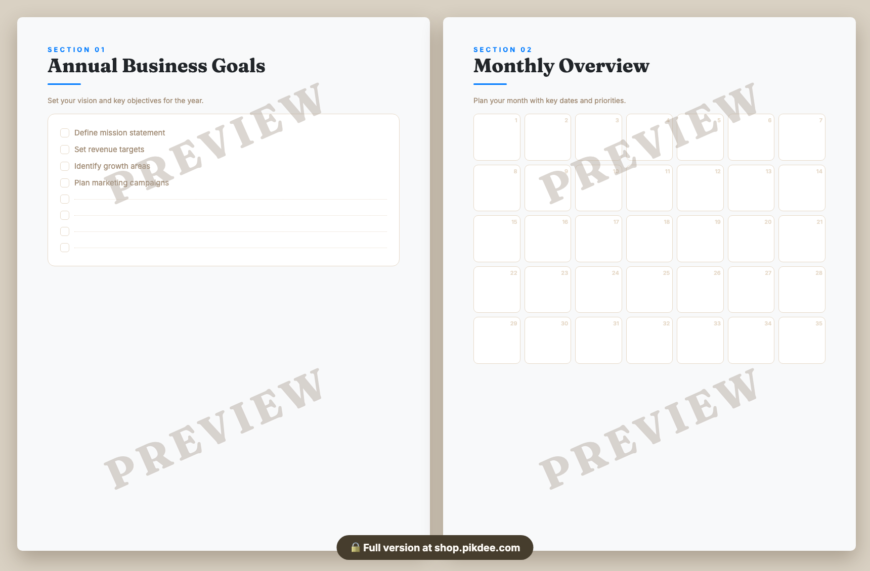 preview pages