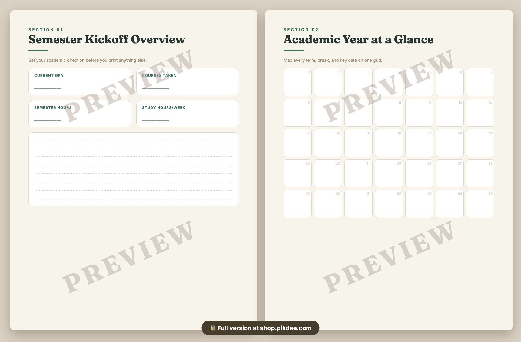 preview pages